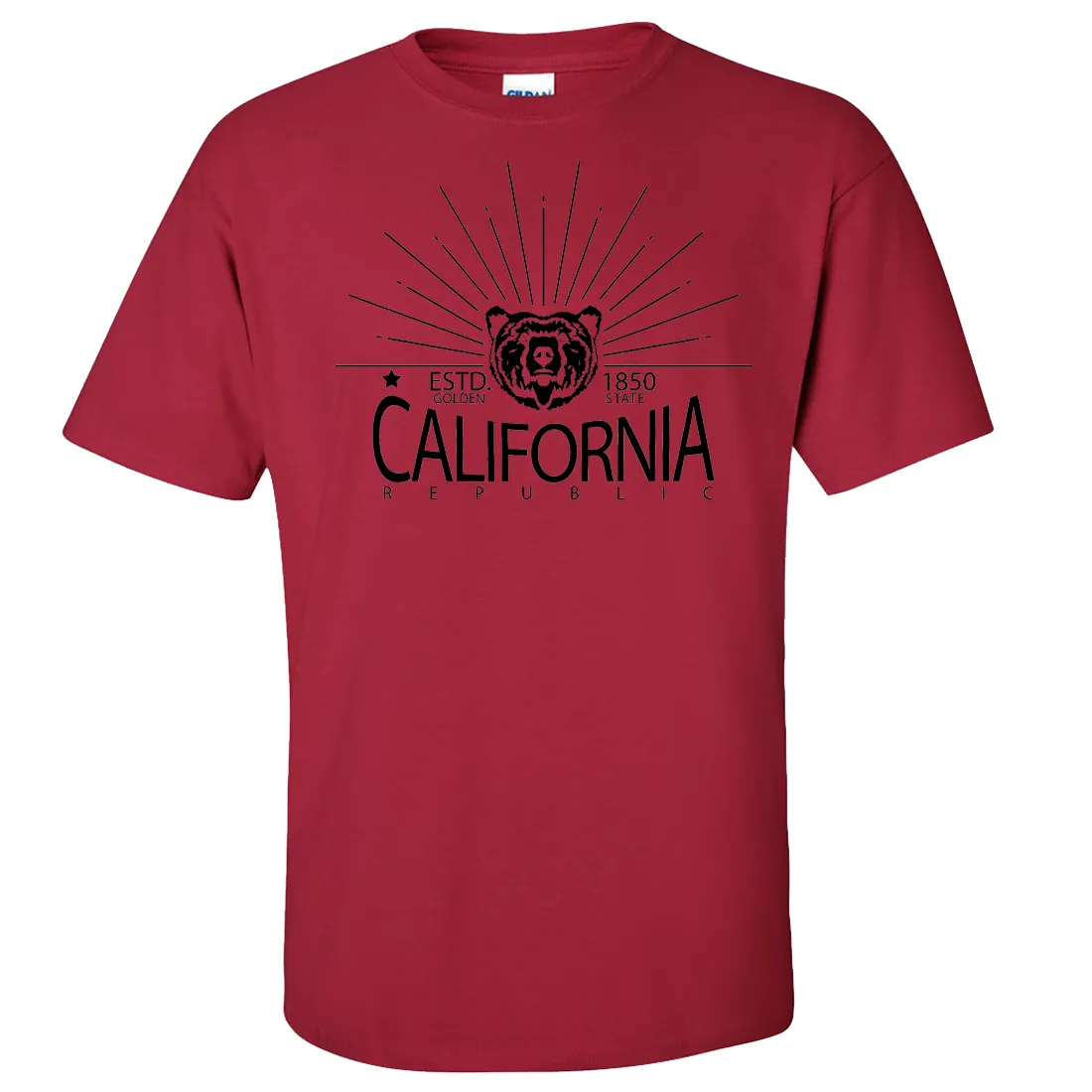 California Golden State Black Print Asst Colors T-shirt/tee