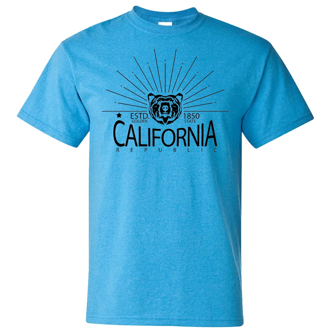 California Golden State Black Print Asst Colors T-shirt/tee