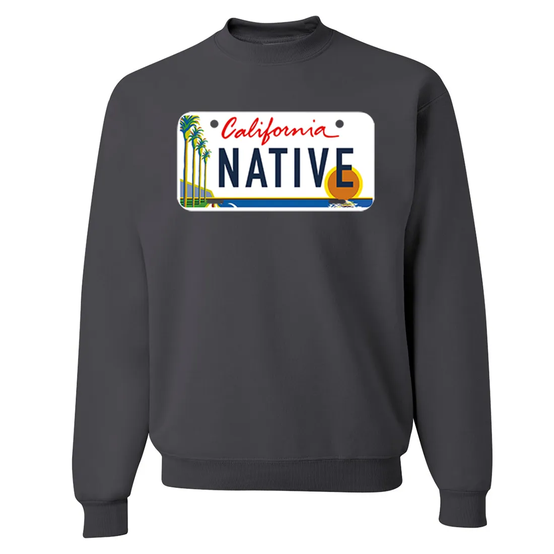 California Native License Plate Crewneck Sweatshirt