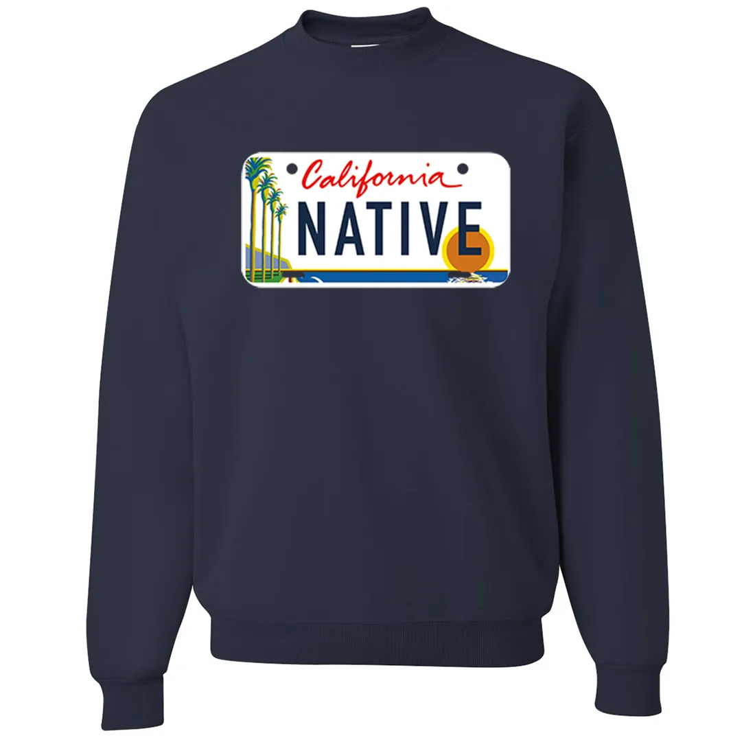 California Native License Plate Crewneck Sweatshirt