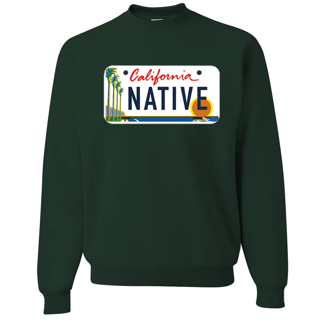 California Native License Plate Crewneck Sweatshirt