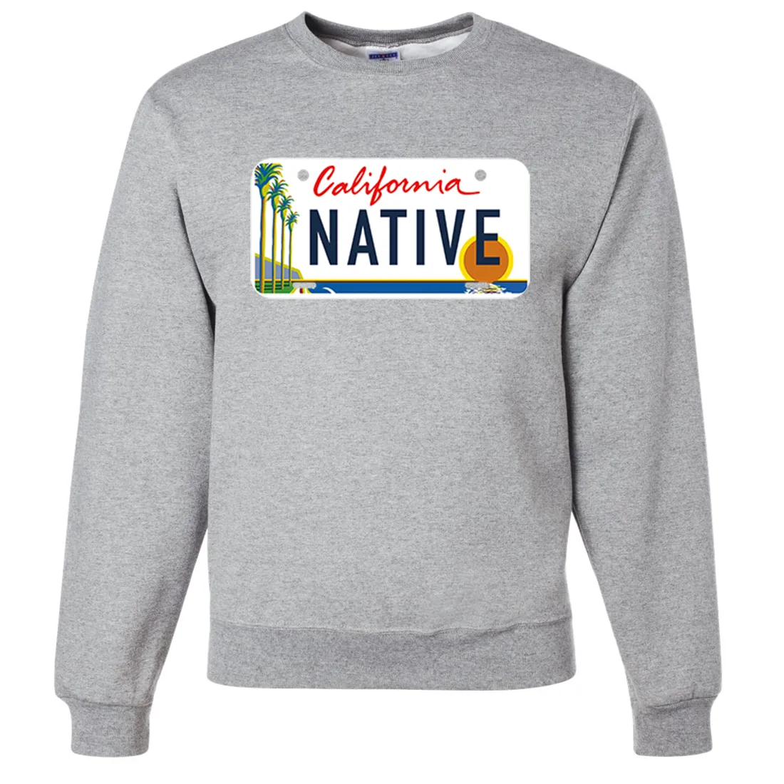 California Native License Plate Crewneck Sweatshirt