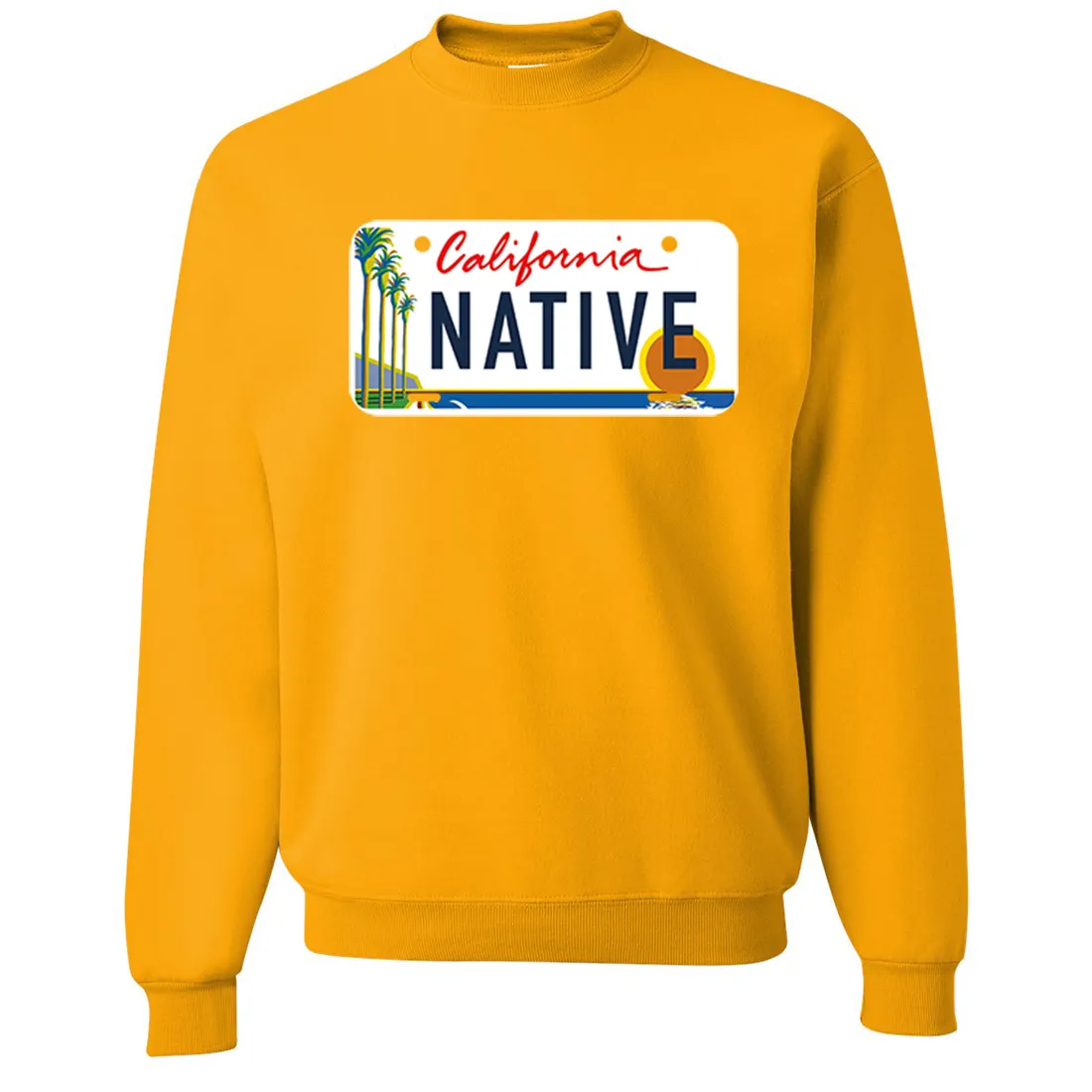 California Native License Plate Crewneck Sweatshirt