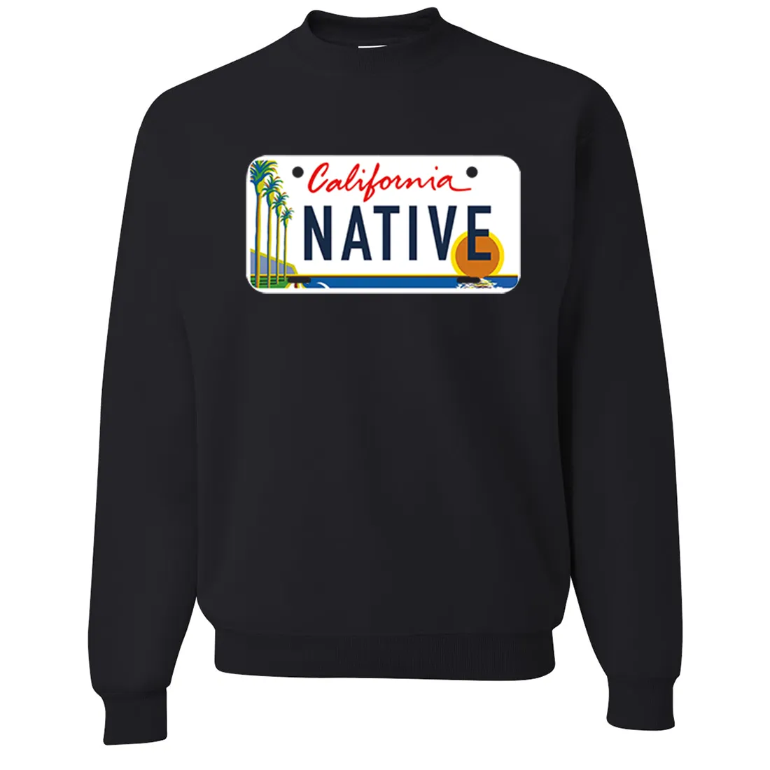 California Native License Plate Crewneck Sweatshirt