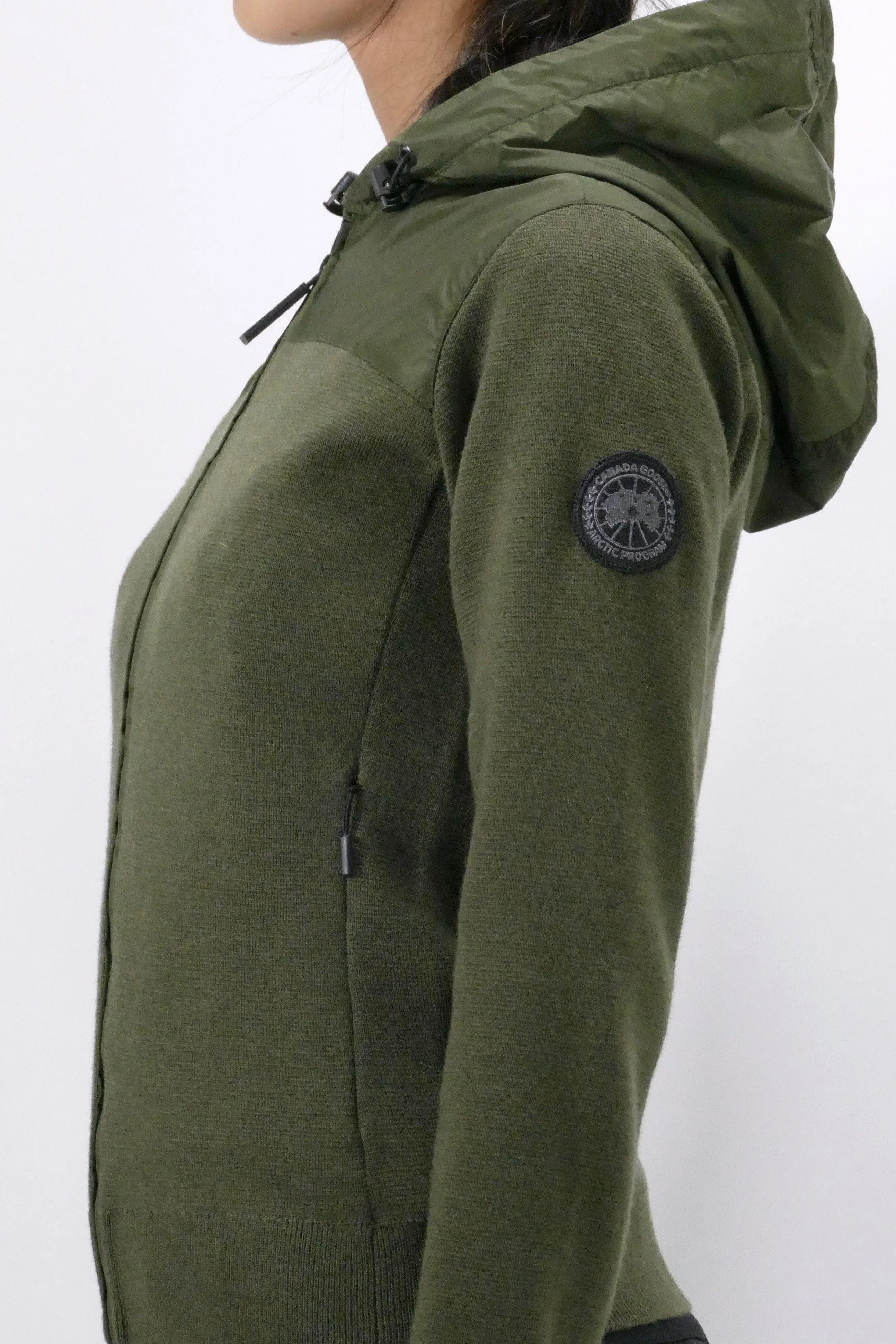 Canada Goose Womens Knit Windbridge Hoody Black Label - Dark Sage