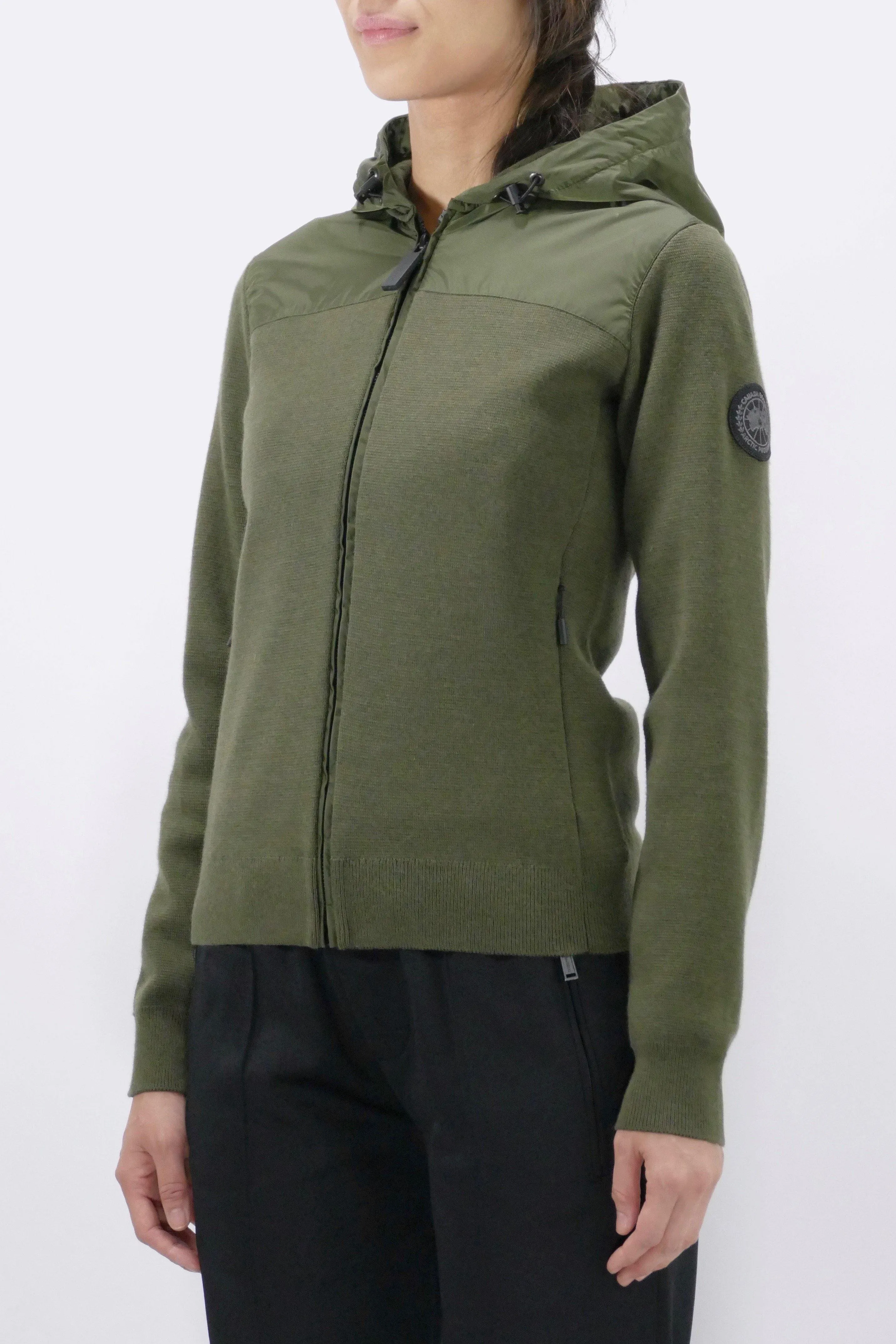 Canada Goose Womens Knit Windbridge Hoody Black Label - Dark Sage