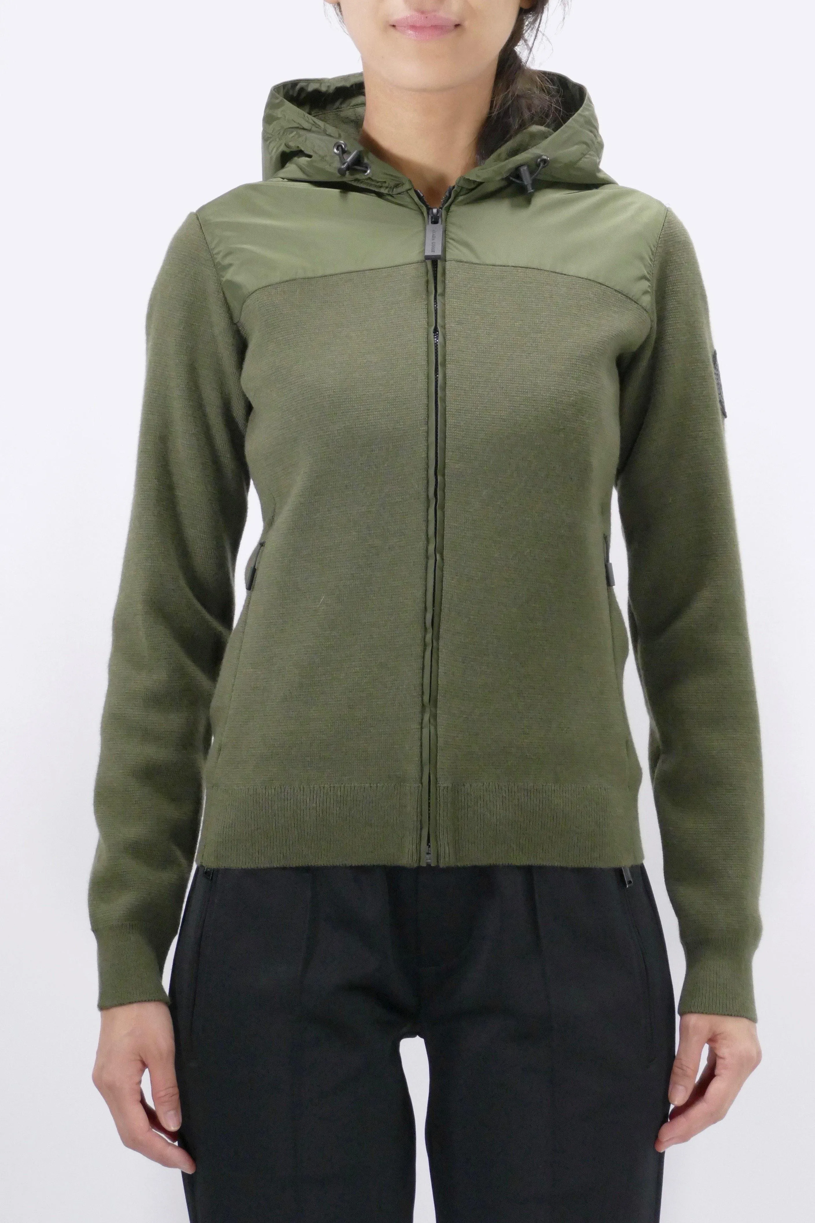 Canada Goose Womens Knit Windbridge Hoody Black Label - Dark Sage