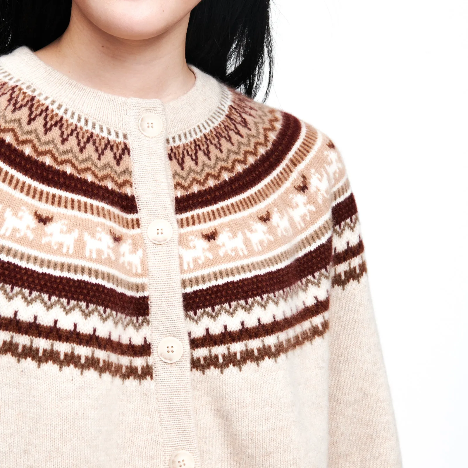 Cashmere Goat Fair Isle Cardigan