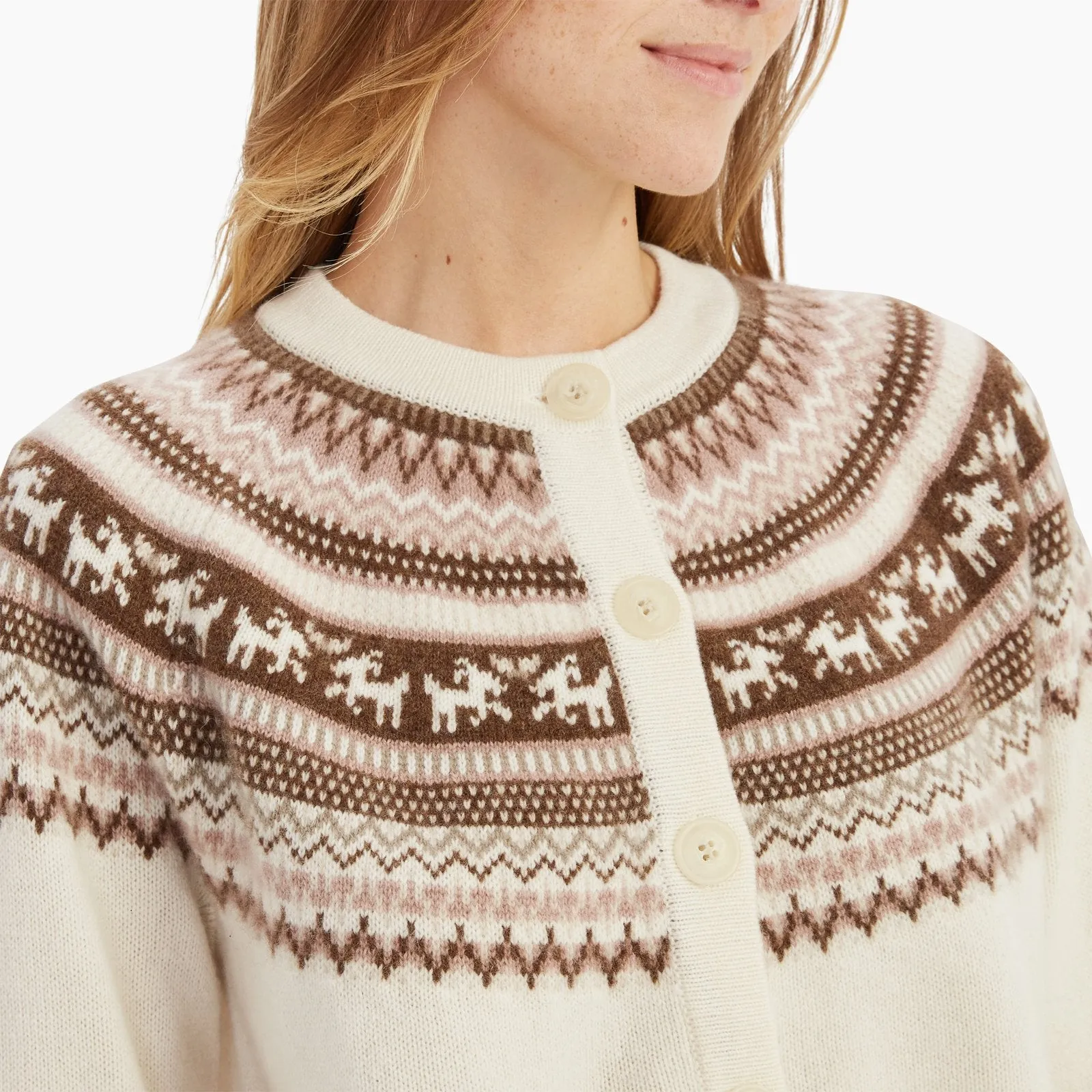 Cashmere Goat Fair Isle Cardigan