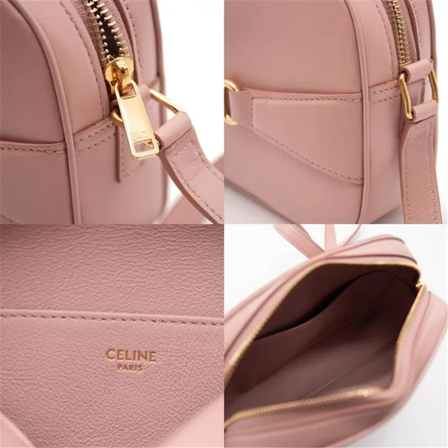 Celine Camera Crecy 191353 Bus 38no Cross Body Pink Leather Shoulder Bag