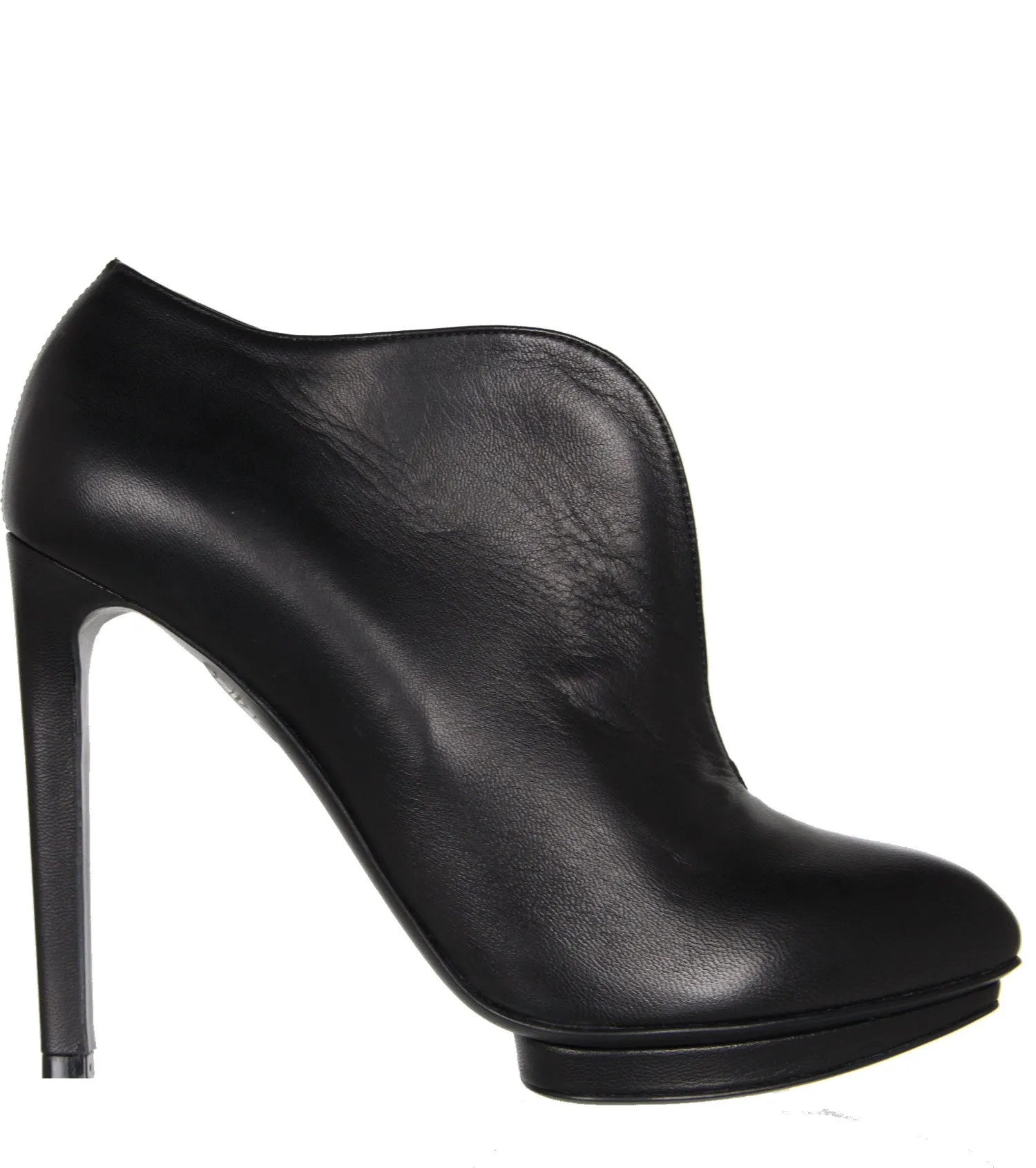 Centre Split Ankle Boots, Black