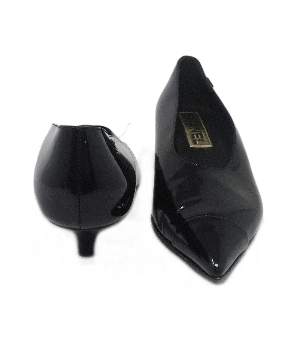 Chanel Black Patent Leather Heels sz 6