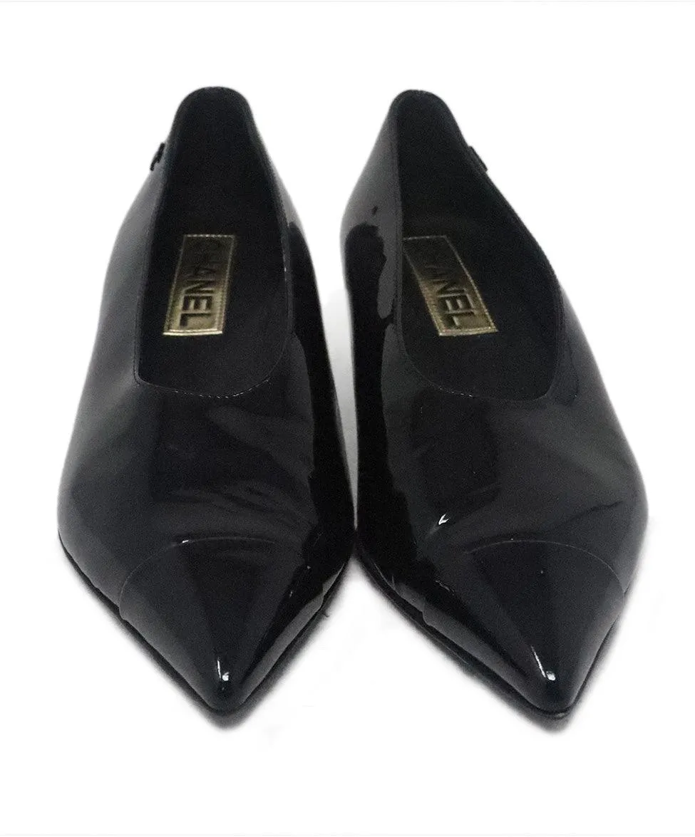 Chanel Black Patent Leather Heels sz 6