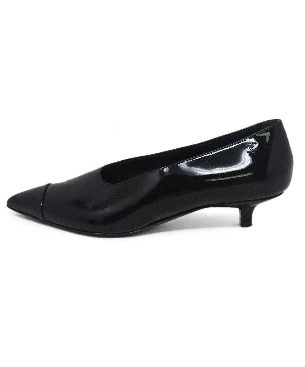 Chanel Black Patent Leather Heels sz 6