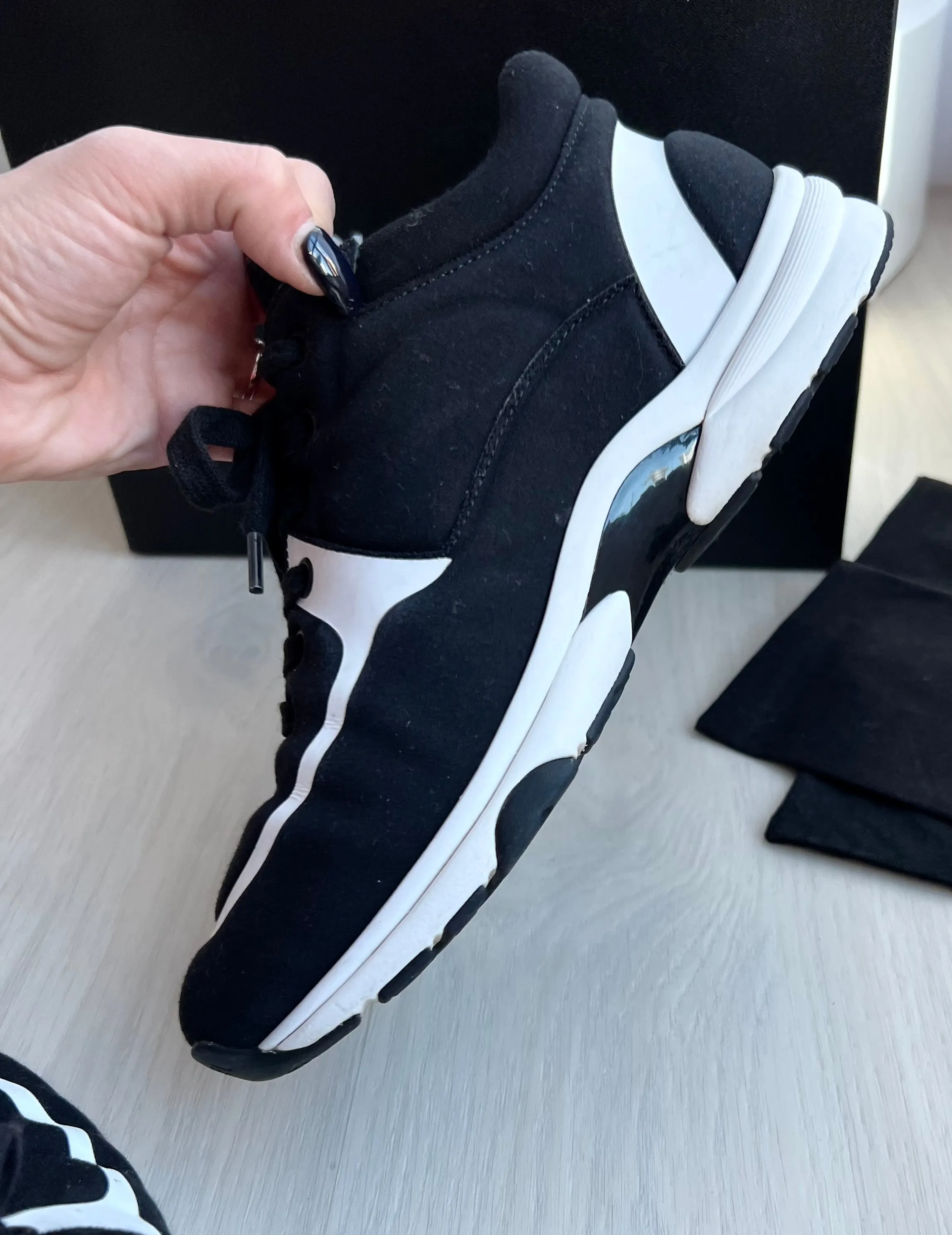 Chanel CC Neoprene Sneakers