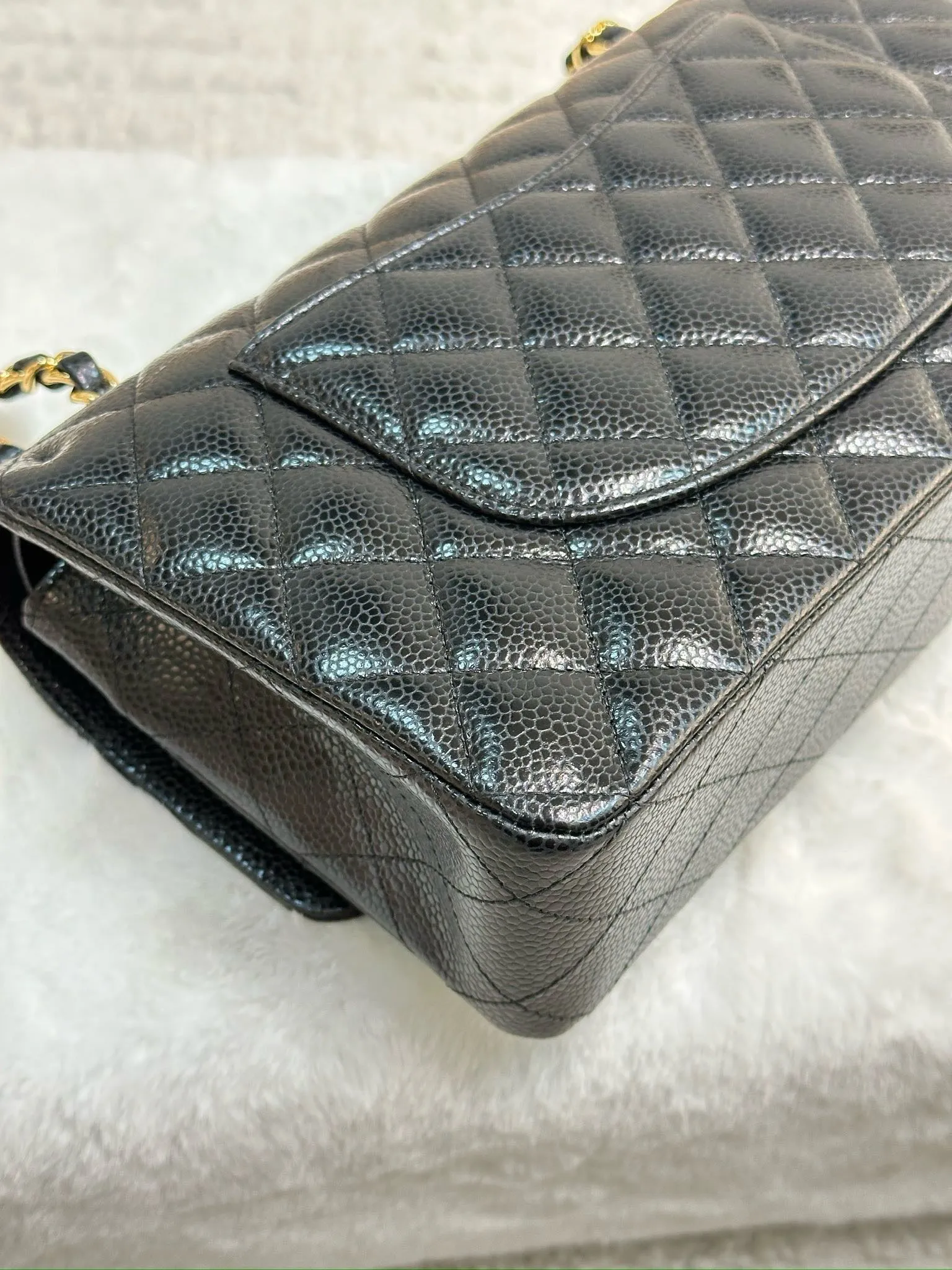 Chanel Medium Quilted Caviar Classic Double Flap Bag Black GHW