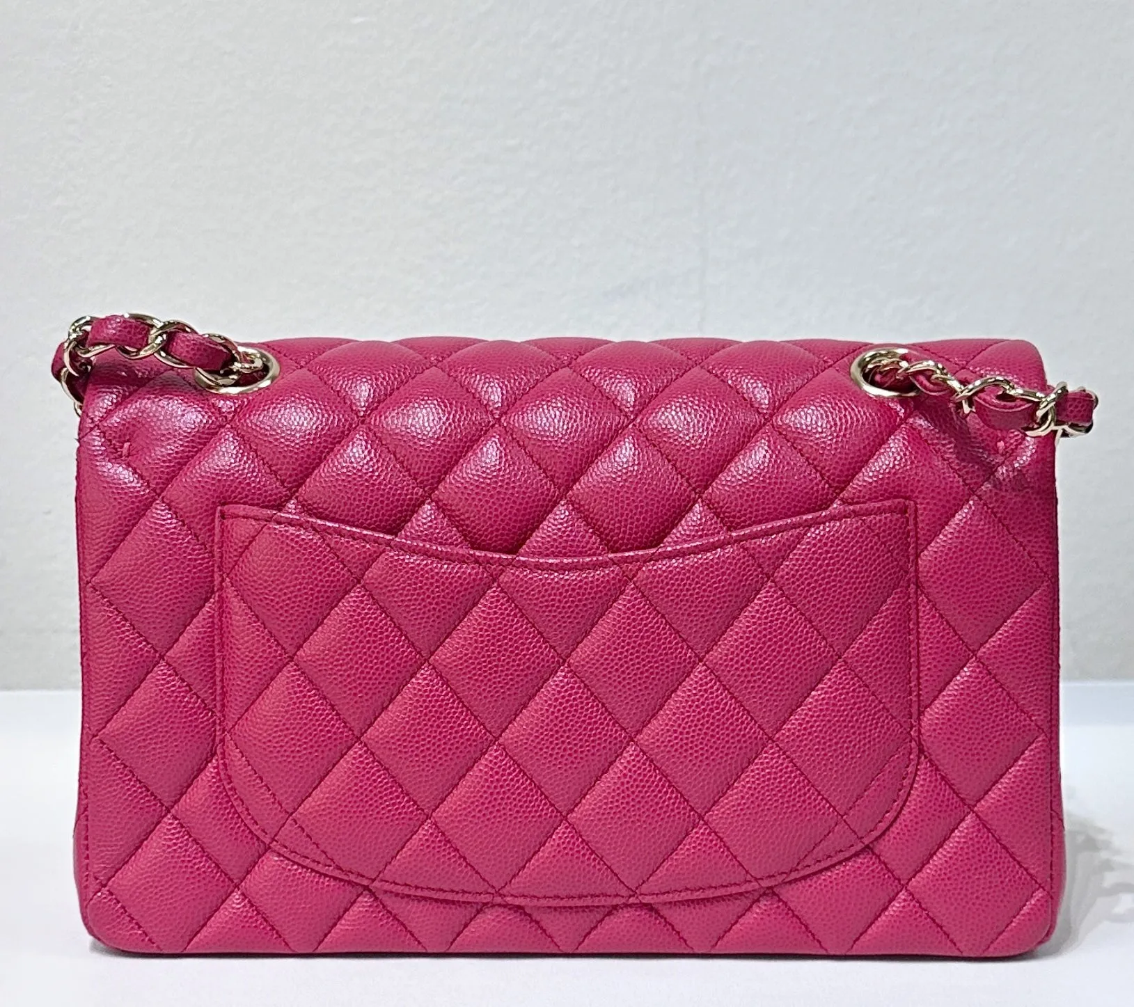 CHANEL Small Classic Double Flap Caviar Quilted Red GHW ￼