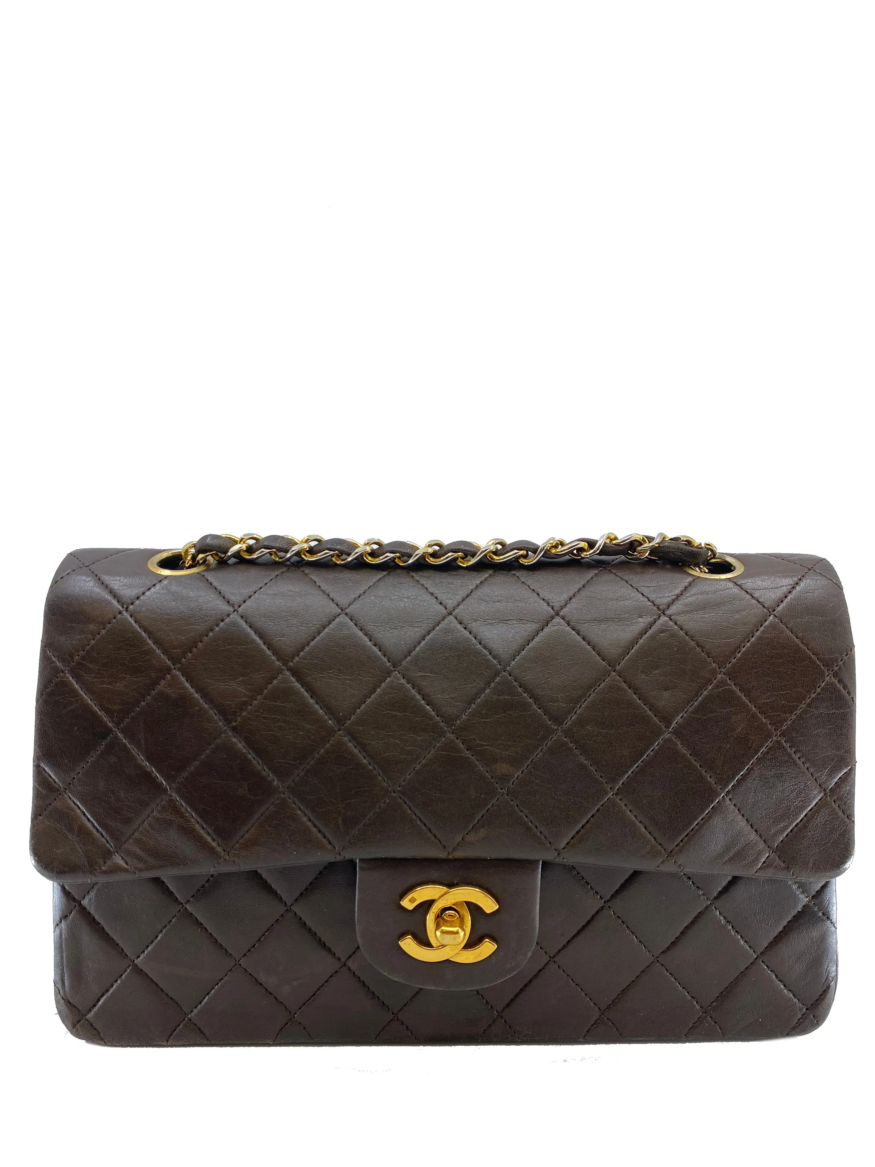 Chanel Vintage Quilted Lambskin Medium Classic Double Flap Bag