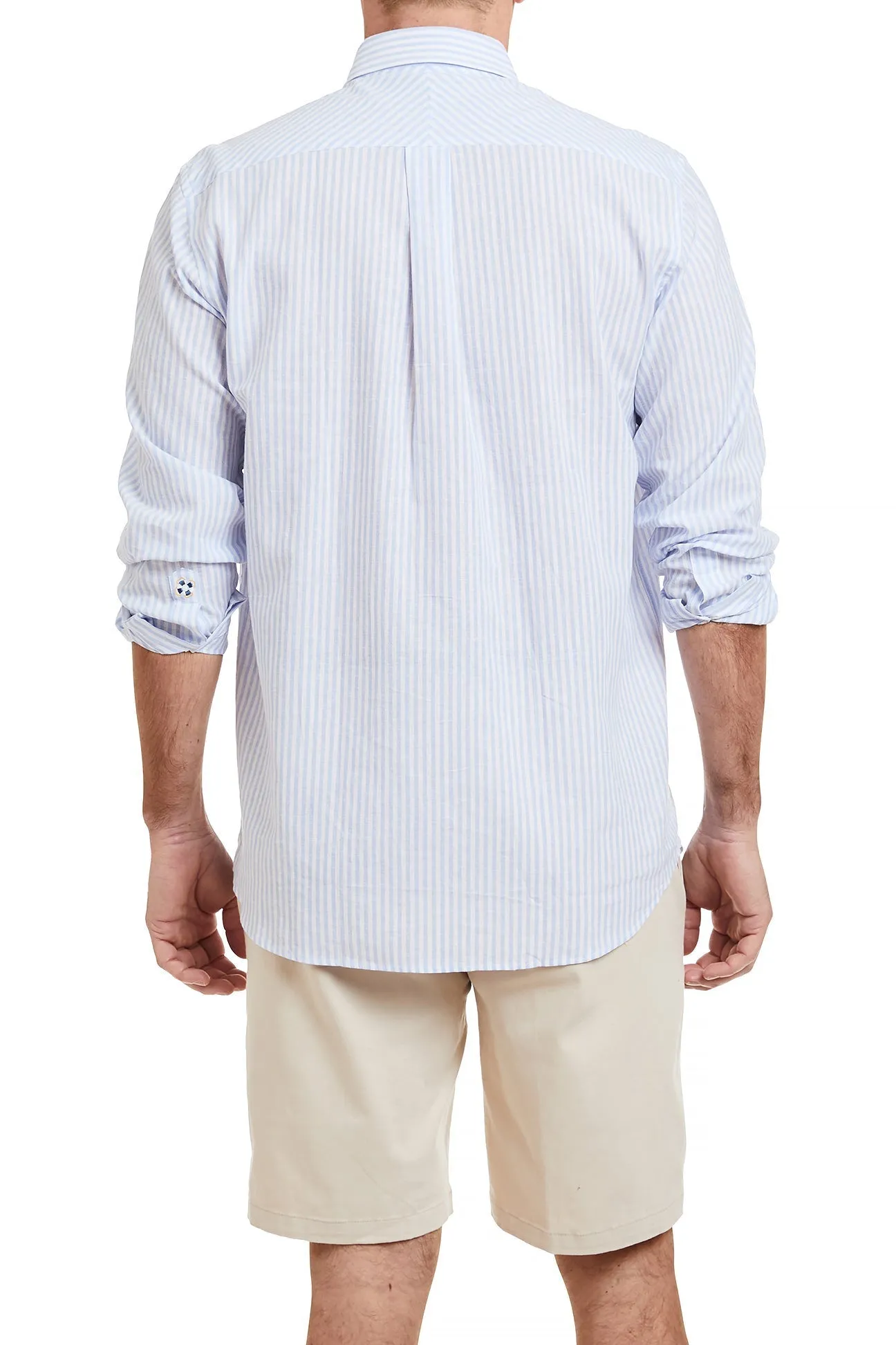 Chase Shirt Linen Blue Stripe