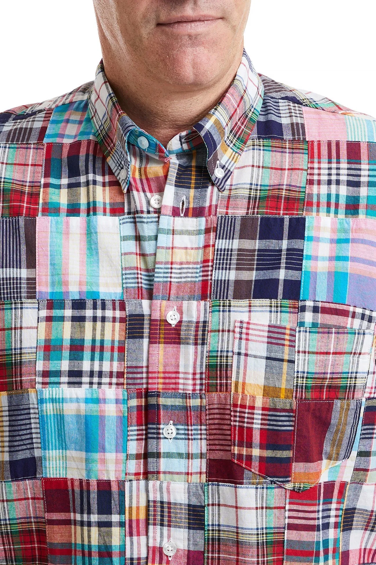 Chase Short Sleeve Shirt Hingham Patch Madras