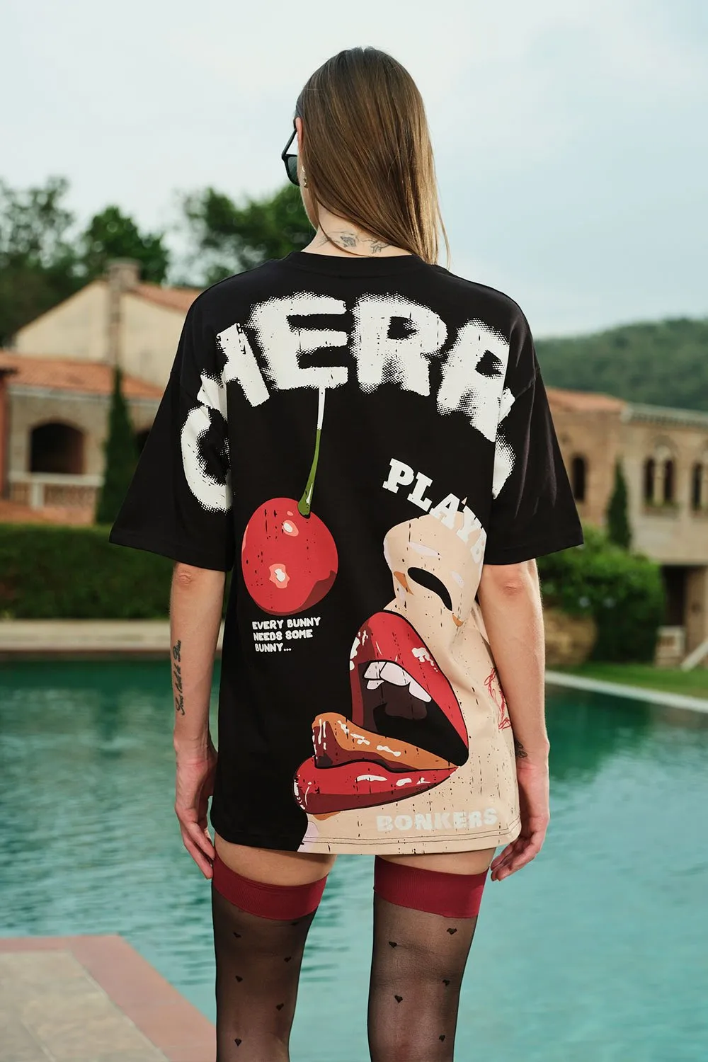 Cherry Playboy Oversized T-shirt