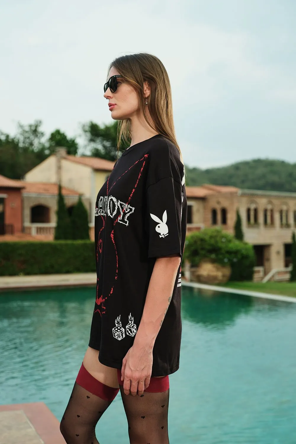 Cherry Playboy Oversized T-shirt