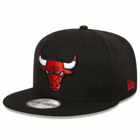 Chicago Bulls Official Team Colours 9FIFTY Snapback Adjustable Cap - Black