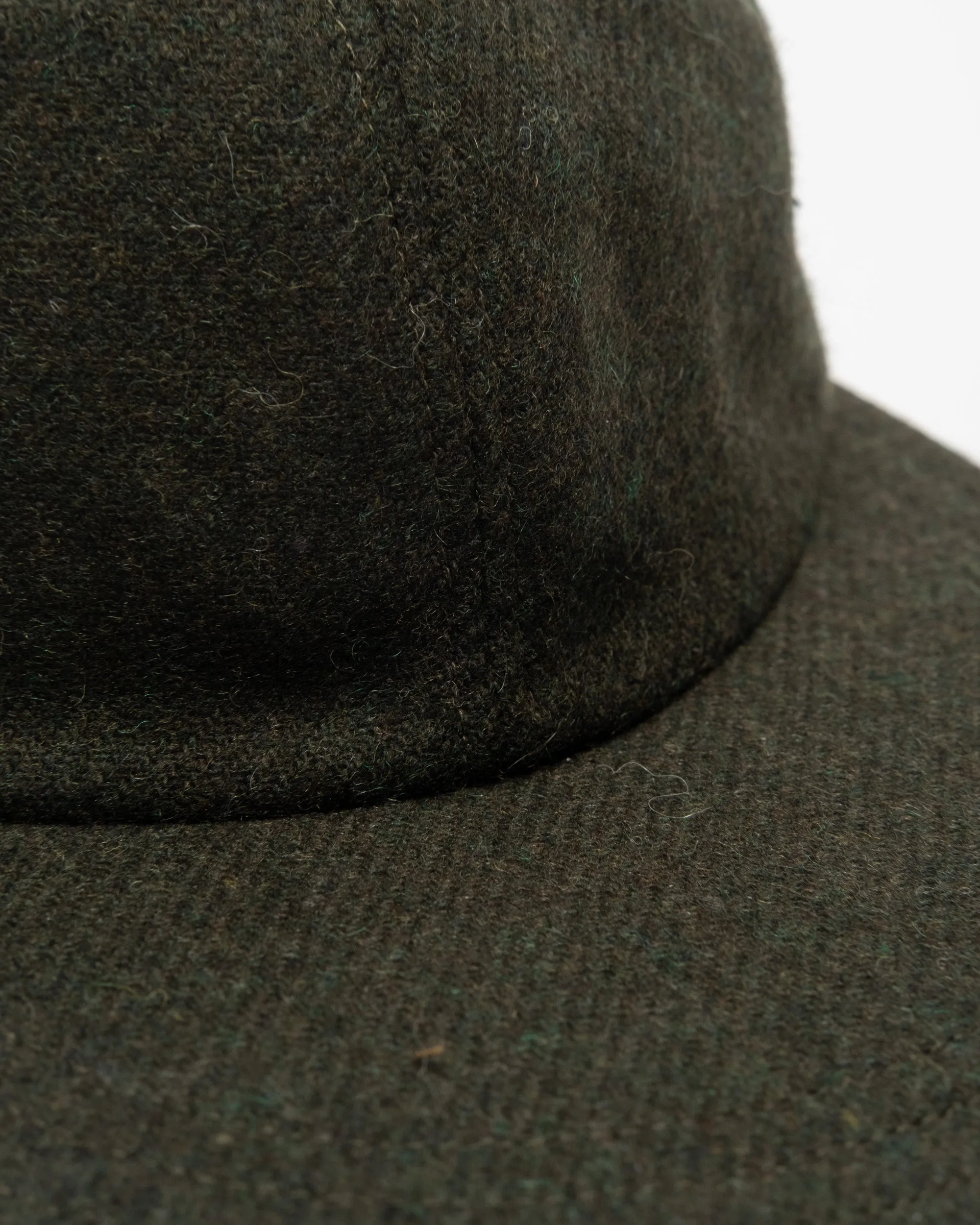 Classic 6 Panel Cap Melange Wool Green