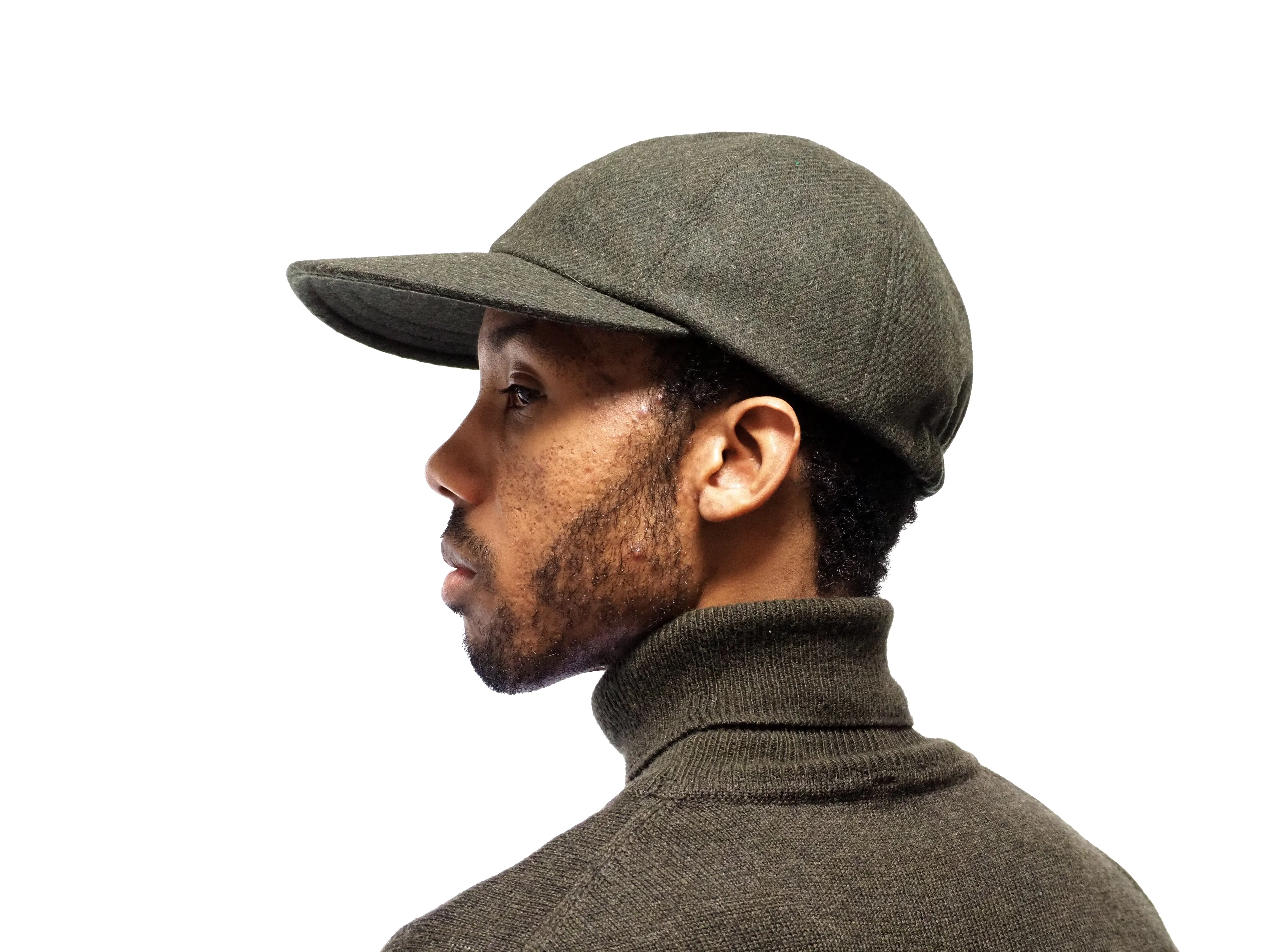 Classic 6 Panel Cap Melange Wool Green