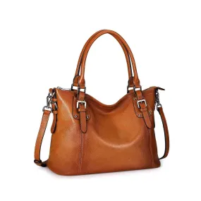 Cowhide Leather Crossbody Tote