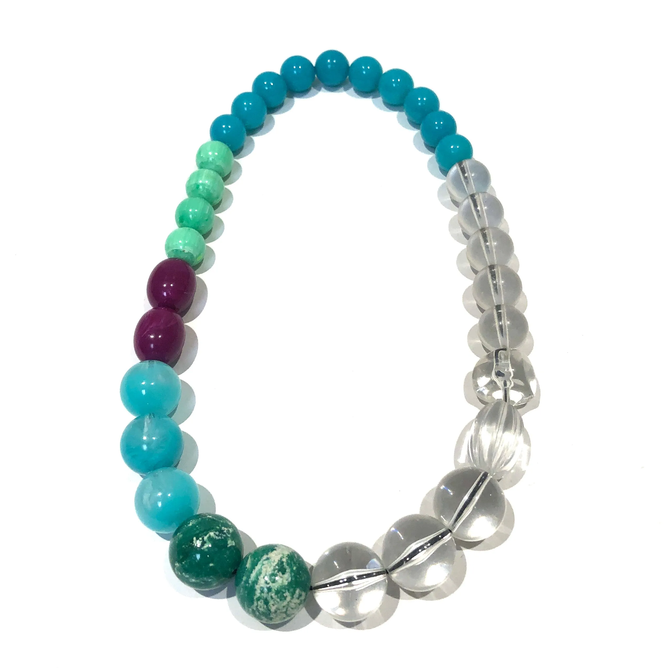 Crystals & Gems Stretch Bauble Necklace - Shortie