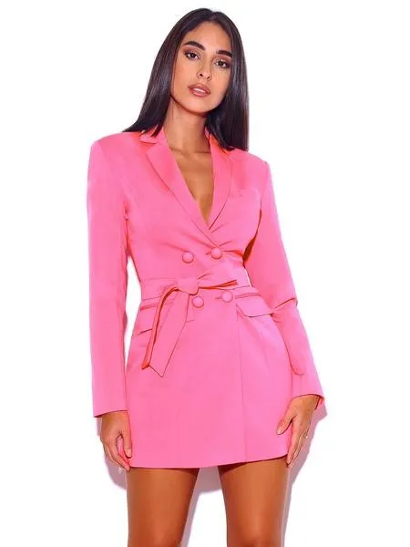 Cute Pink Blazer Dress