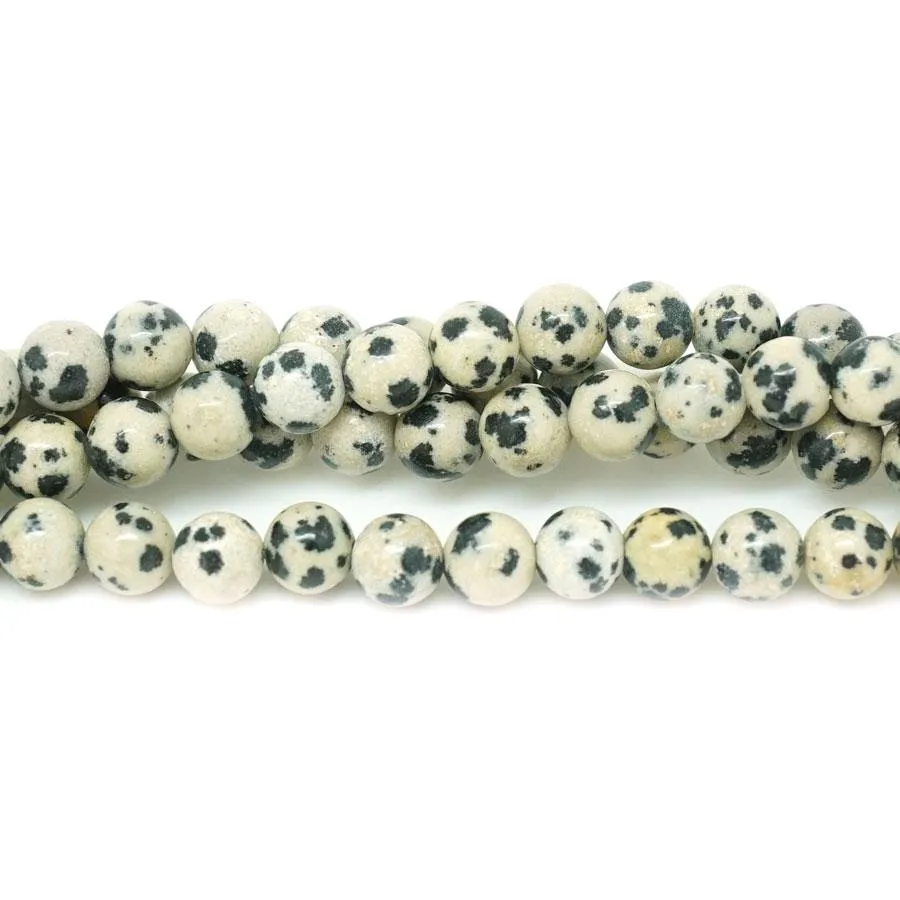 Dalmation Jasper 6mm Round - 15-16 Inch