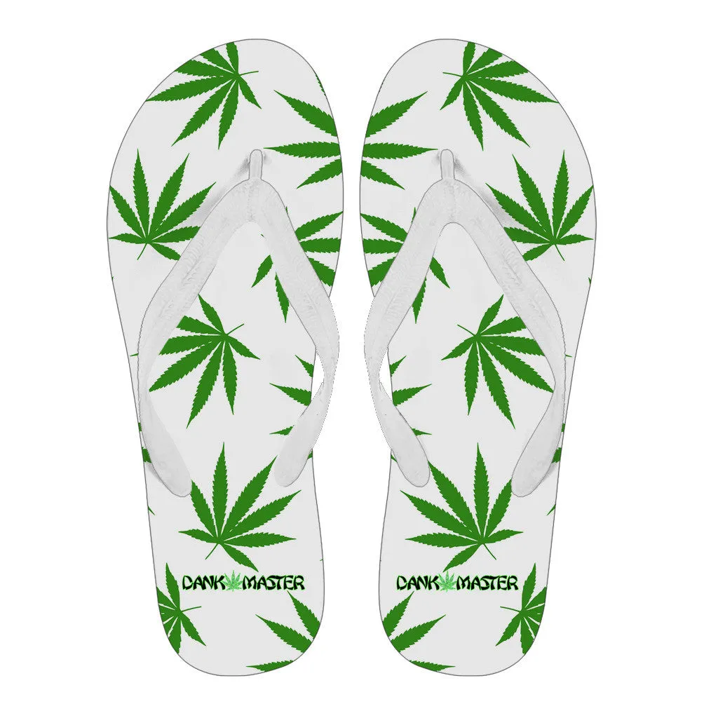 Dank Master Green Weed Leaf Flip Flops