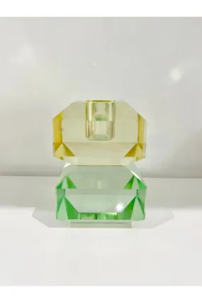 Diamond Green Candle Holder