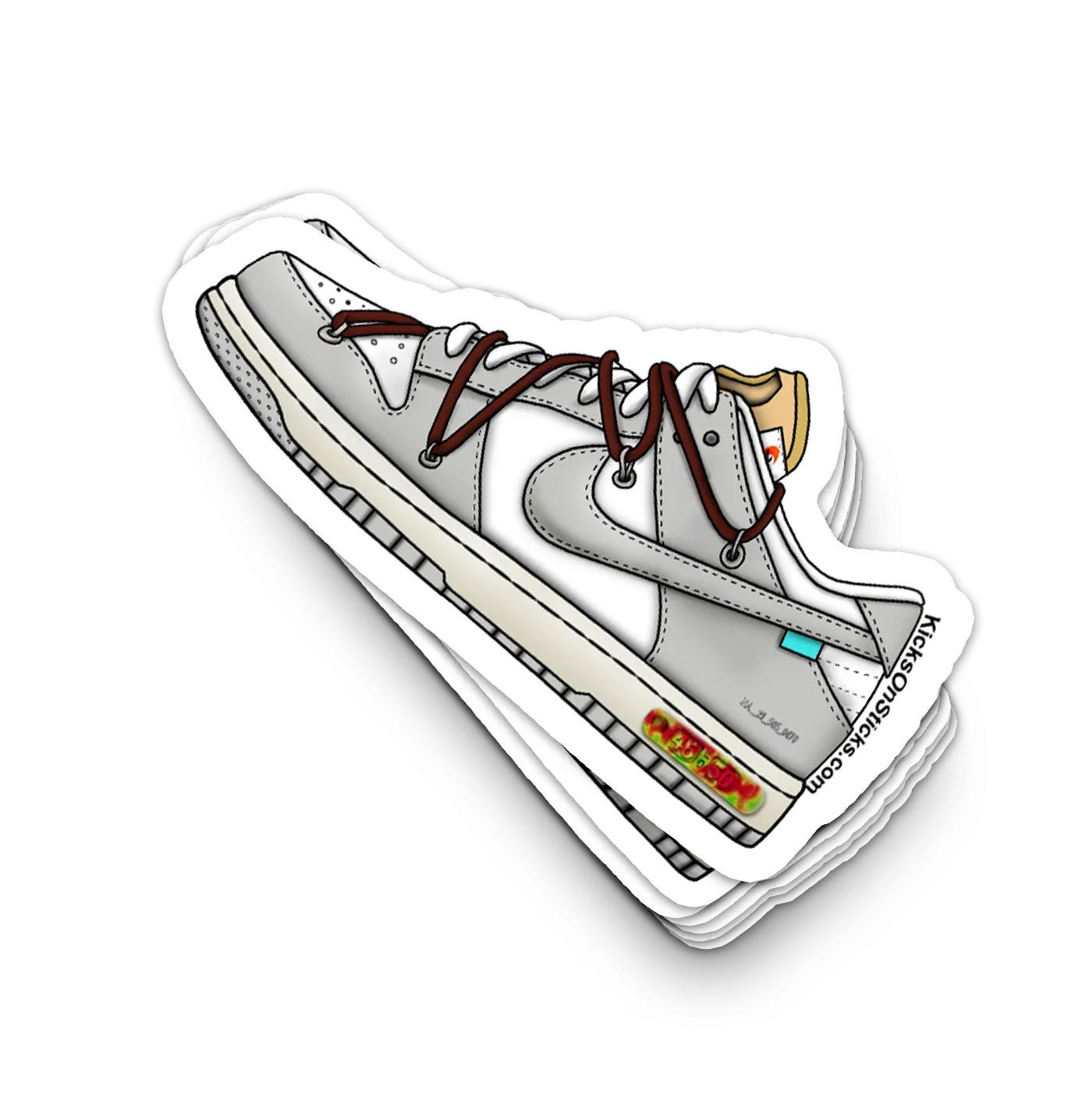 Dunk Low "Off-White Lot 46" Sneaker Sticker