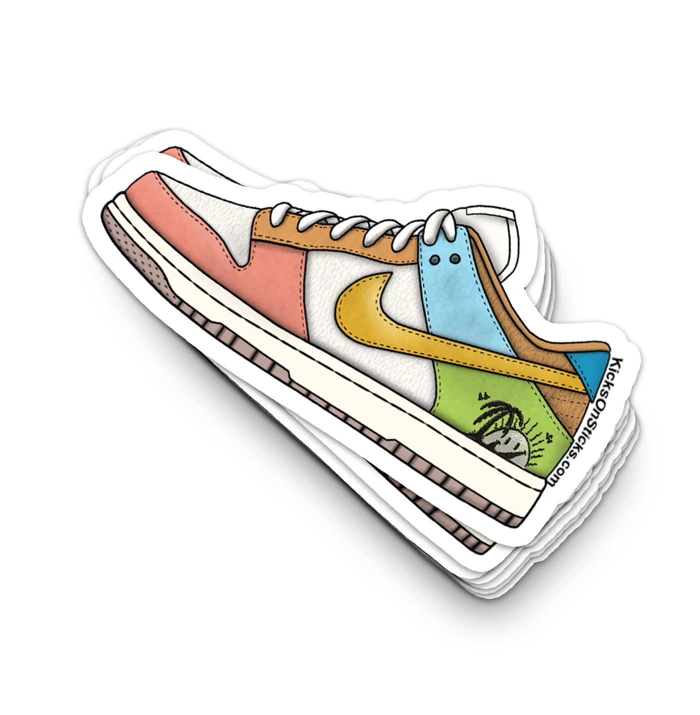 Dunk Low "Sun Club Sail Sanded Gold" Sneaker Sticker