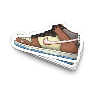 Dunk Mid "Social Status Chocolate Milk" Sneaker Sticker