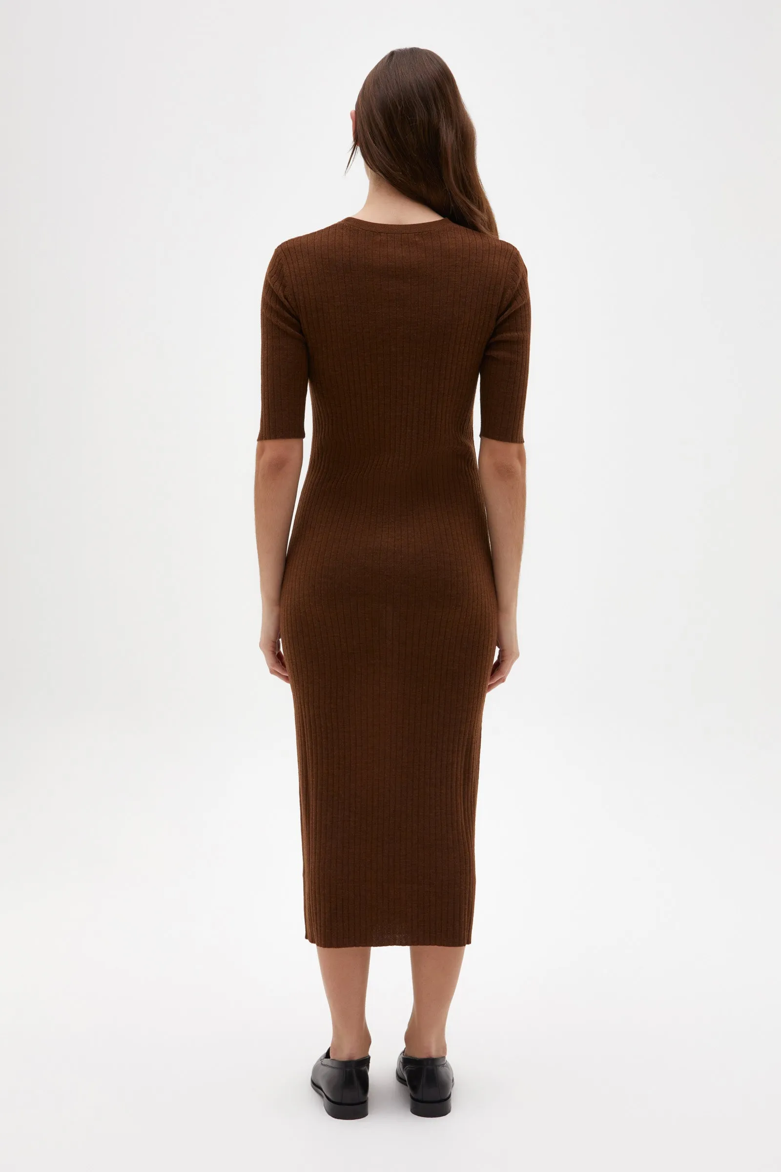 Ella Midi Dress Burnt Ochre