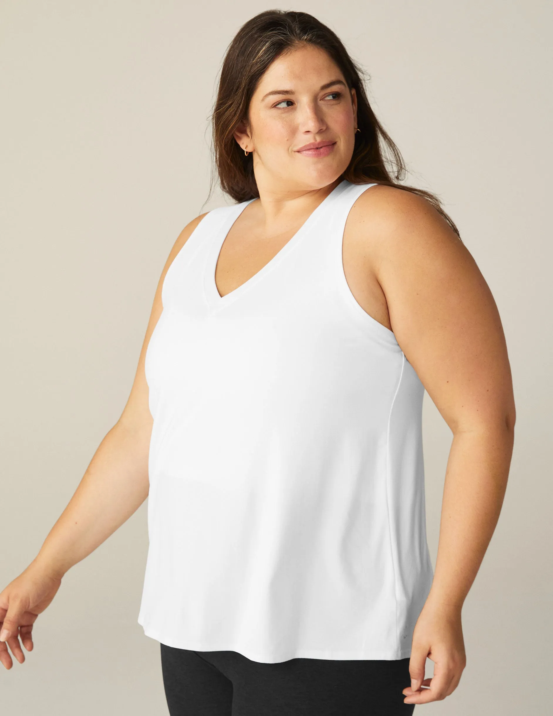 Featherweight All About It Split Back Tank (1X-4X)