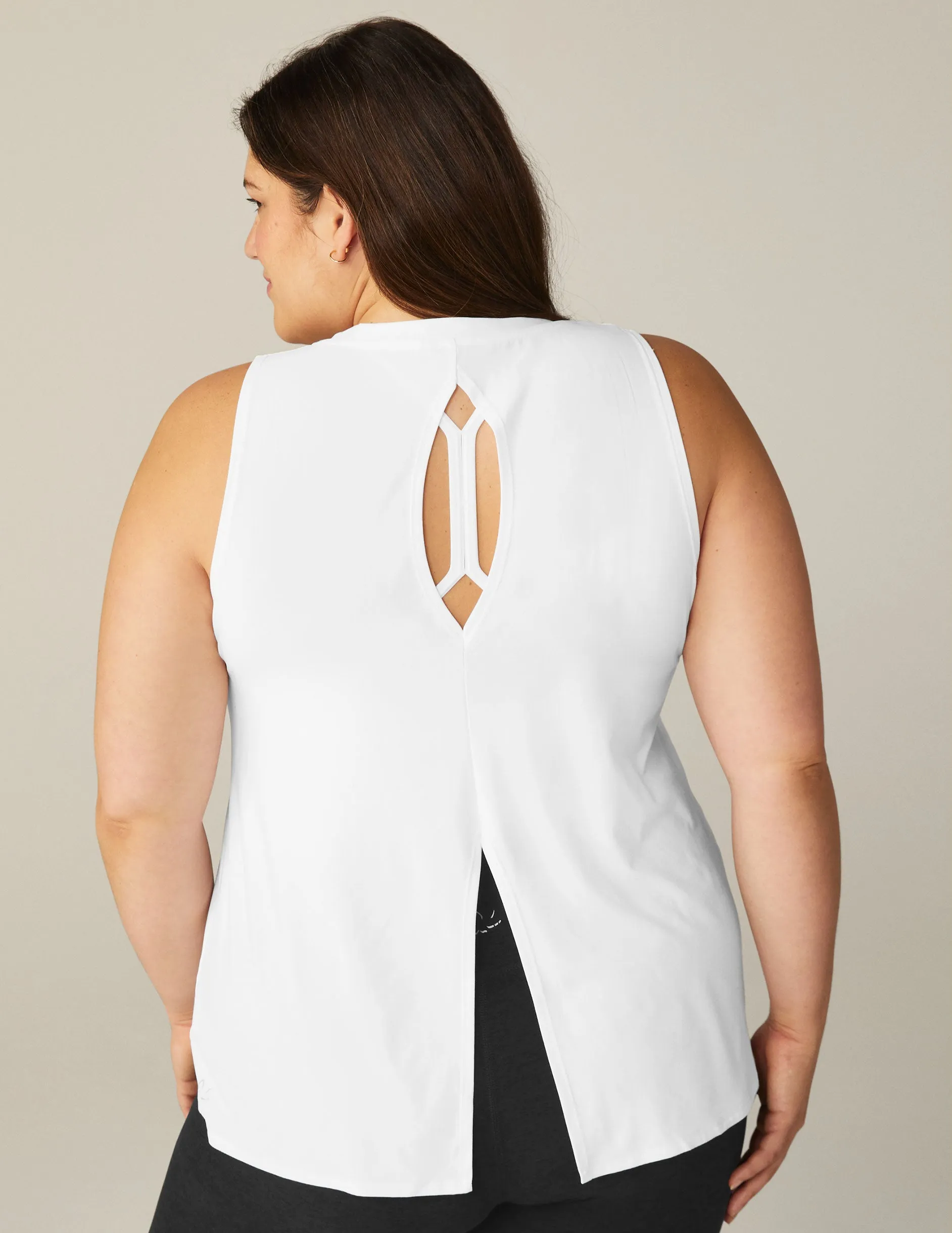 Featherweight All About It Split Back Tank (1X-4X)