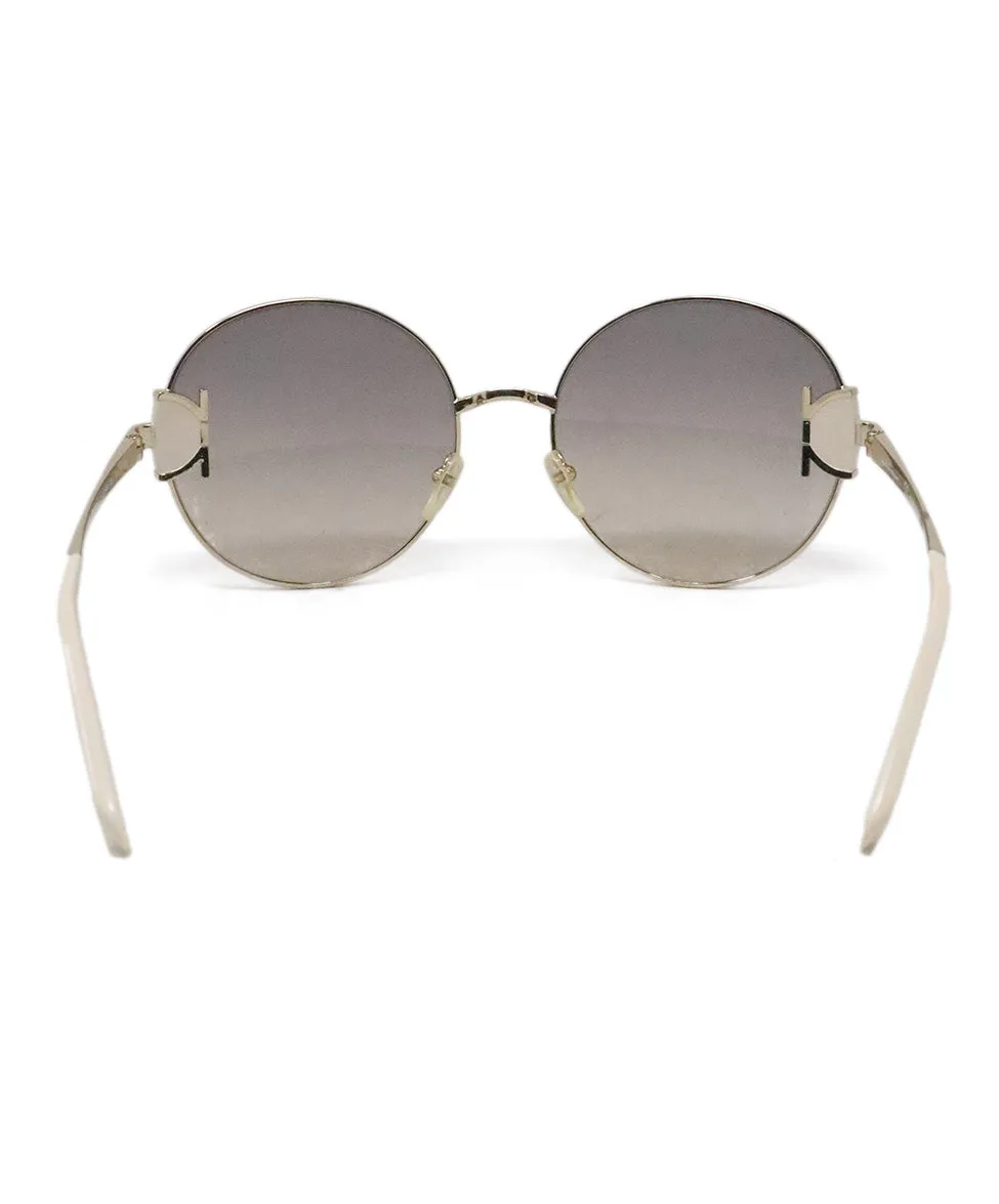 Ferragamo Brown & Beige Sunglasses