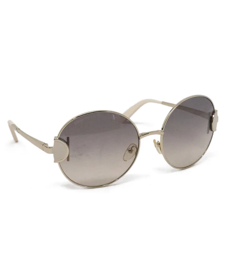 Ferragamo Brown & Beige Sunglasses