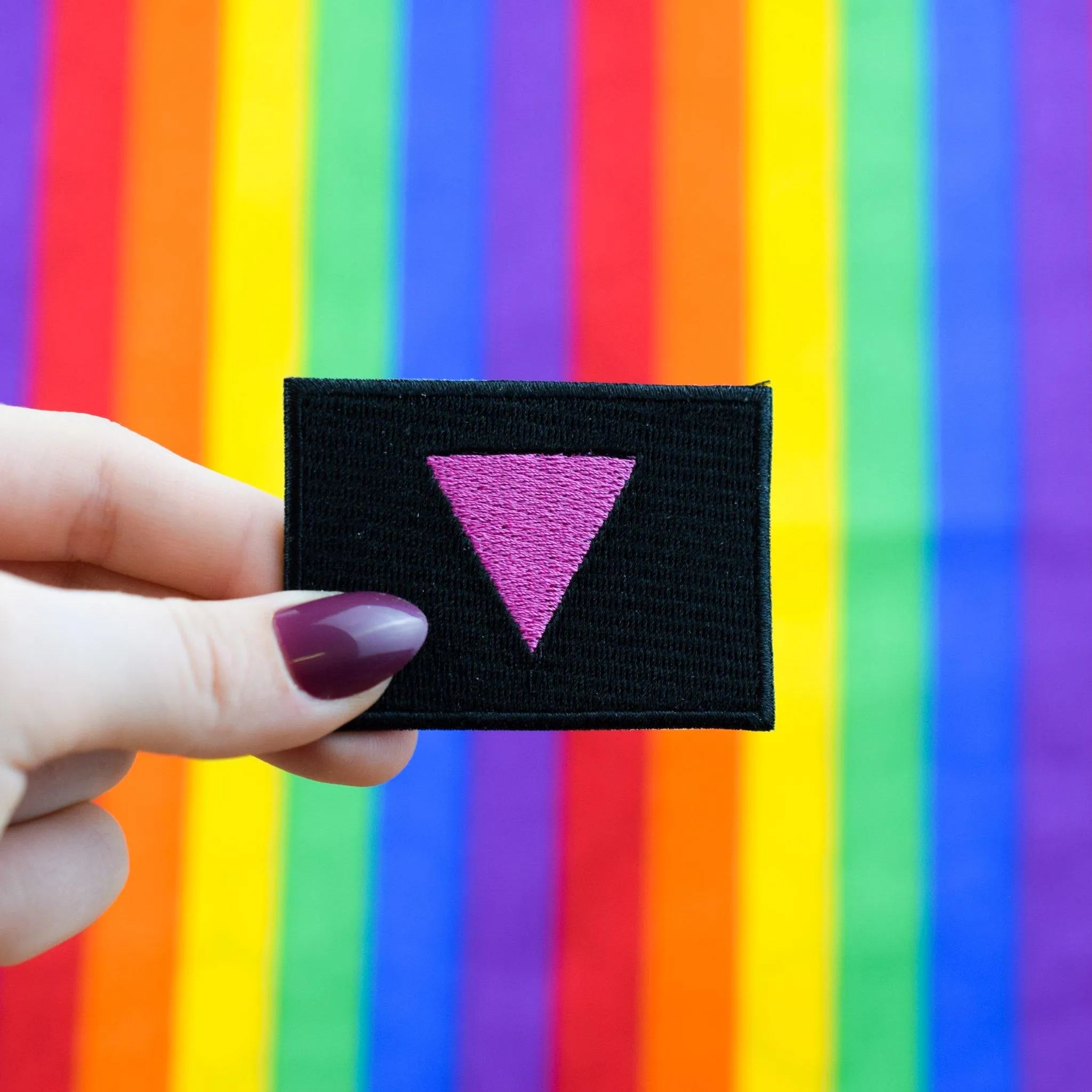 FLAG PINK TRIANGLE MultiMoodz Velcro Patch