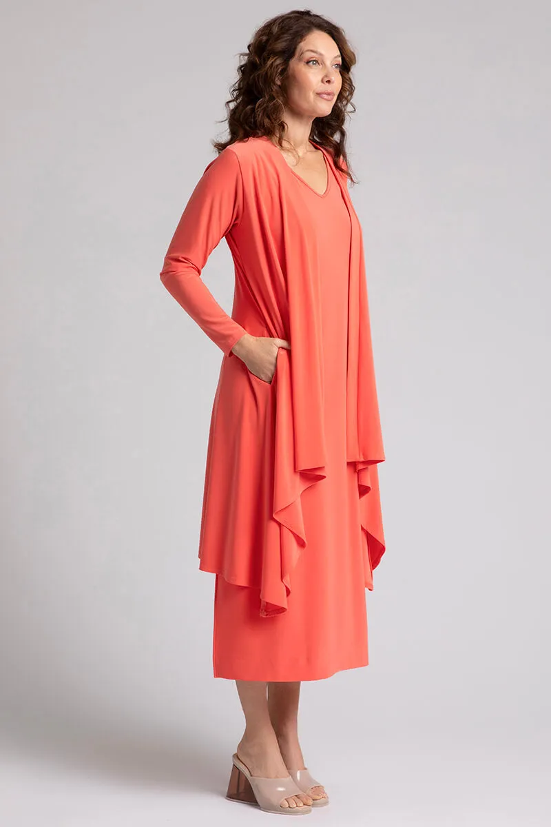 Flutter Duster Cardigan | Coral