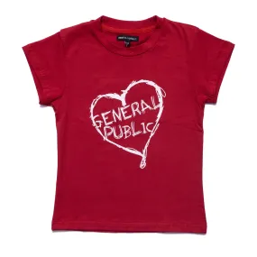 General Public Heart Scribble Tee 'Red'