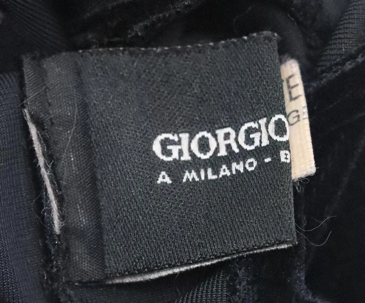 Giorgio Armani Black Velvet Gloves sz 6.5