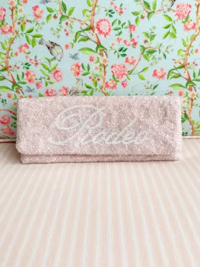 Glamfox - Baby Pink Rodeo Beaded Clutch