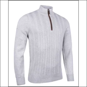 Glenmuir Solway Herringbone Zip Neck with a touch of Cashmere<>