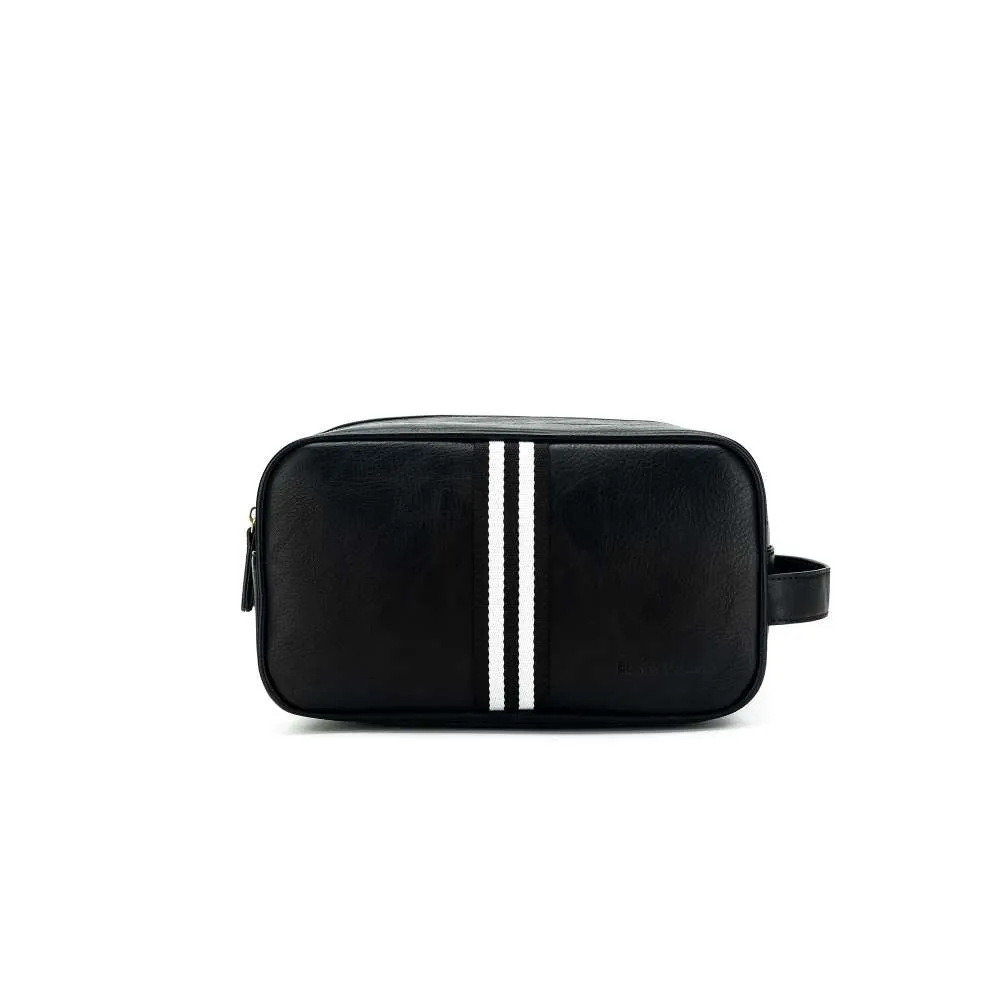 Hugo  Wash Bag Black ( with black & White Strip )